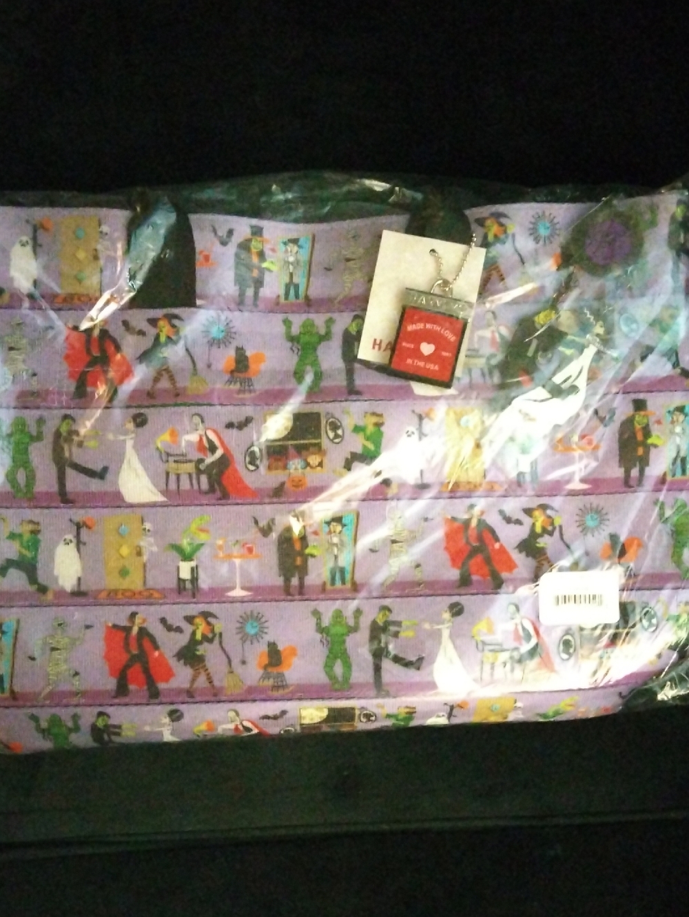 Harveys Purple Halloween Character Tote Bag